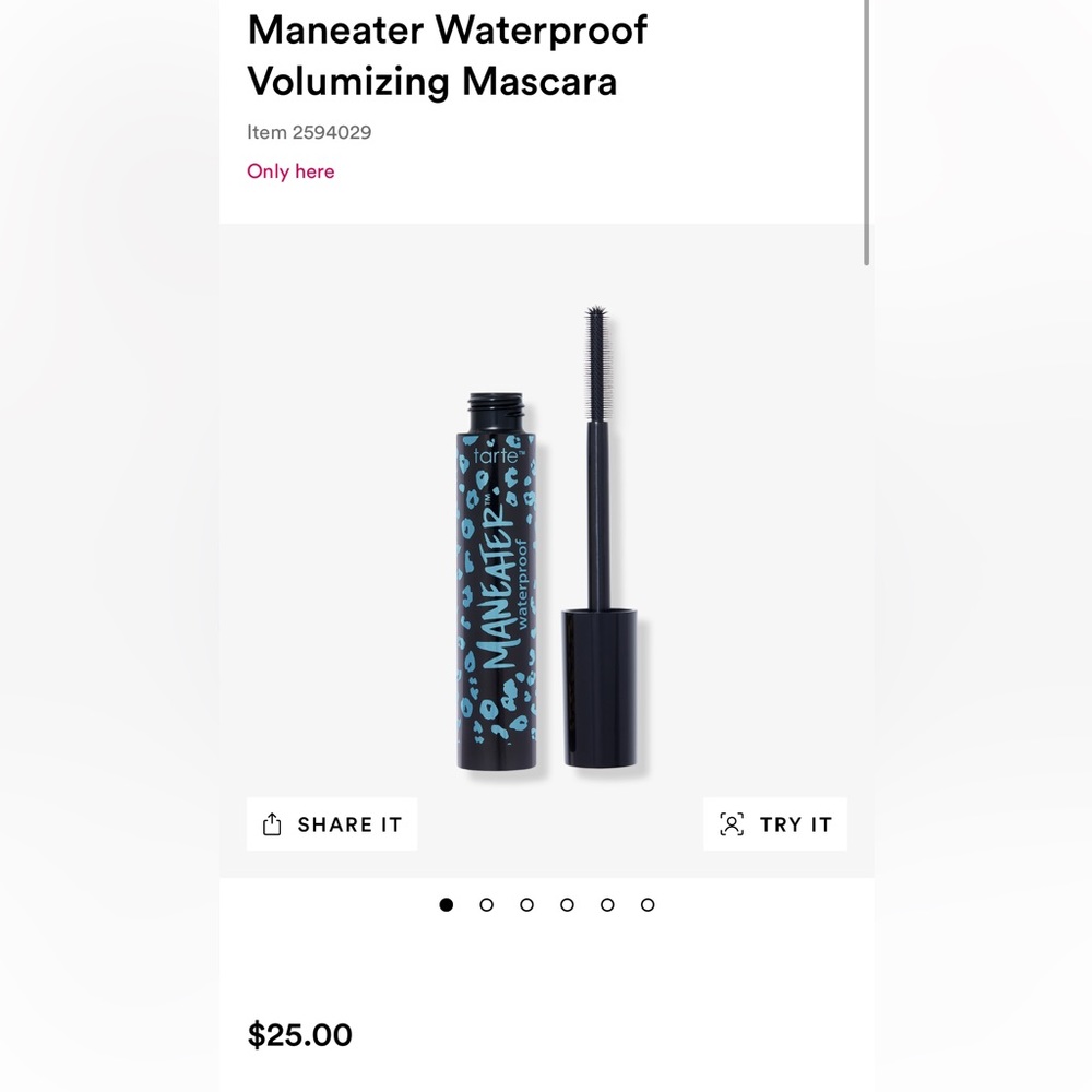 NIB tarte Maneater Waterproof Mascara